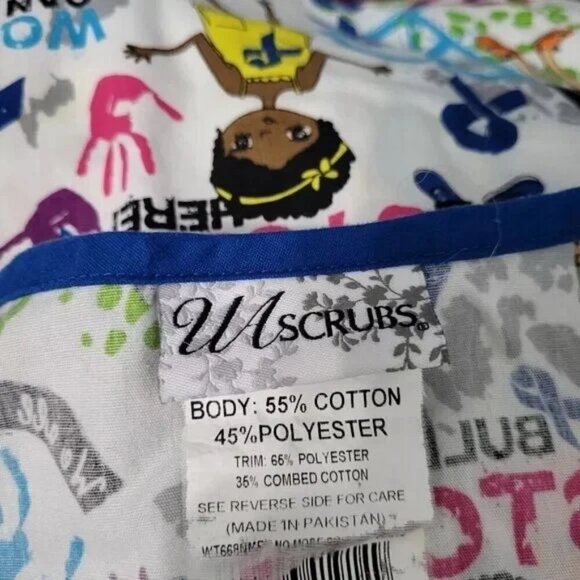 Bundle Mixed Brands Scrub Tops Size 2XL / 2XG Colorful Patterned - Picture 13 of 14